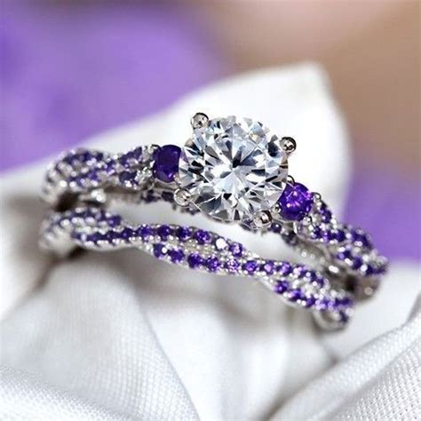 30 Stunning Wedding Ring Ideas Purple Rings Purple Engagement Rings