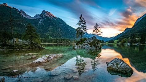 Es gibt immer mal wieder die situation, virtuelle. Hintersee im Abendlicht Foto & Bild | deutschland, europe, bayern Bilder auf fotocommunity