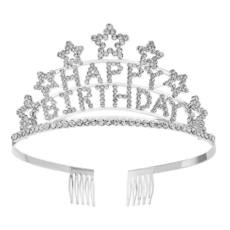 Happy Birthday Tiara Crystal Rhinestone Crown Tiara Wedding Etsy
