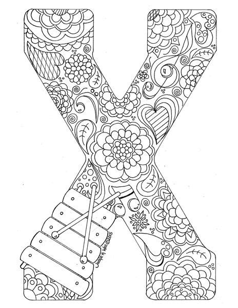 What color do you want for yourself? Letter X Colouring Page - Jackie Wall Studio