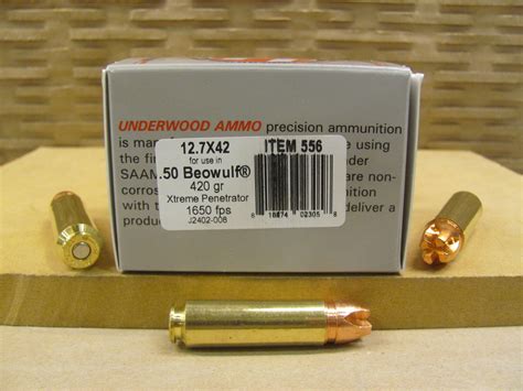 20 Round Box 50 Beowulf 12 7x42 420 Grain Xtreme Penetrator Ammo By