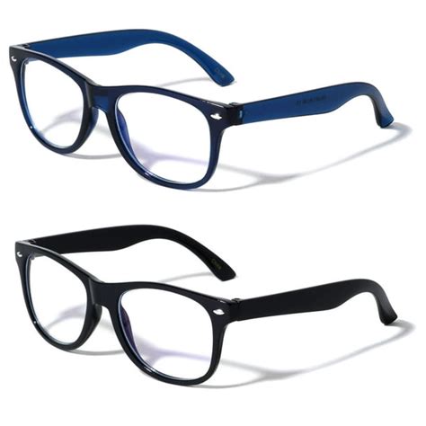 2 Pairs Kids Blue Light Blocking Glasses Anti Eyestrain And Uv