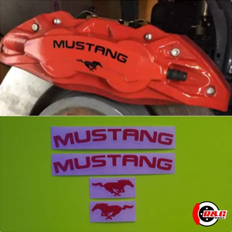 Mustang Brake Caliper Decals And Pony Logos High Temp Set Of 4 Stickers