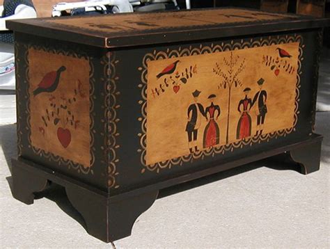 Pennsylvania Dutch Dowers Chest Painted For Primitive Keepings Shop In