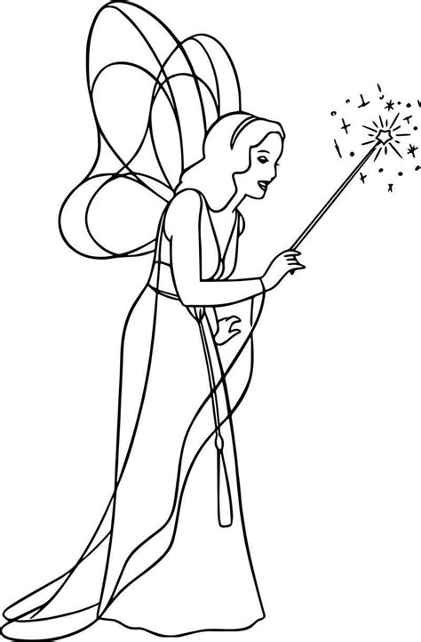 Fairy Wand Coloring Pages Dejanato