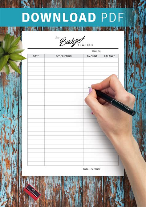 Download Printable Monthly Budget Tracker Pdf
