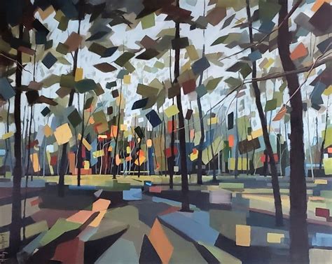 Abstract Forest Painting Wandering In Wonder Holly Van Hart