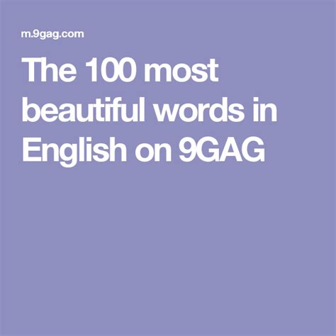 The 100 Most Beautiful Words In English On 9gag Beautiful Words In