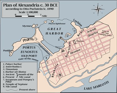 Map Of Alexandria 30 Bc Assassinscreed