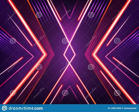 Vector Abstract Neon Background Bright Shining Pattern Stock Vector