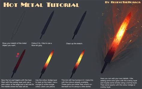 Hot Metal Tutorial By Believethehorror On Deviantart Digital Painting
