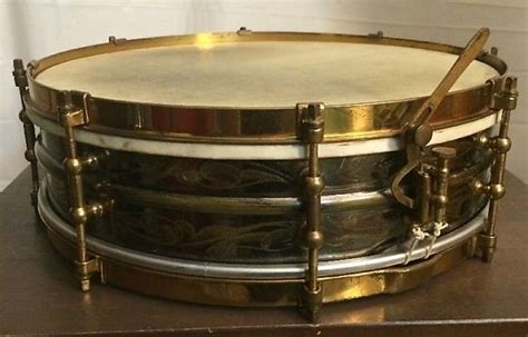Vintage Ludwig And Ludwig Black Beauty De Luxe Snare Drum