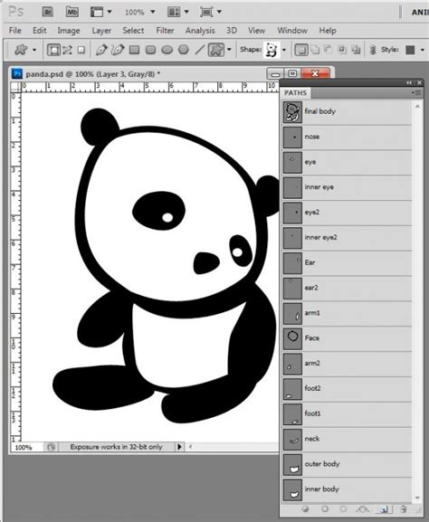 Kawaii Panda Shape Free Download