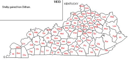 Kentucky Historical County Lines