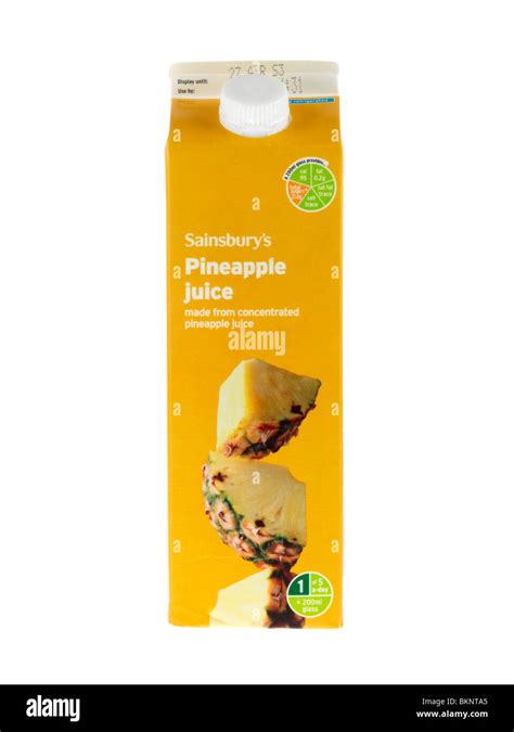 Carton Of Pineapple Juice Stock Photo Alamy