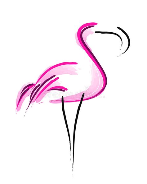 Flamingos Simple Symbol Stock Vector Image 60763811