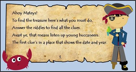 Here is the second pirate treasure hunt free printable. Printable Pirate Party Treasure Hunt! | Pirate party ...