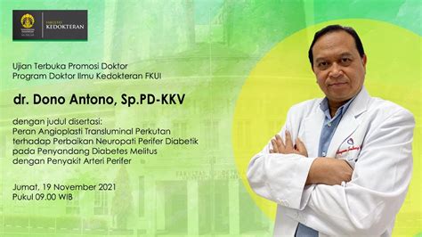 Ujian Promosi Doktor Dr Dono Antono Sp Pd Kkv Program Doktor Ilmu