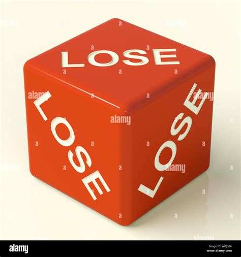 Lose Red Dice Representing Defeat And Failure Stock Photo Alamy