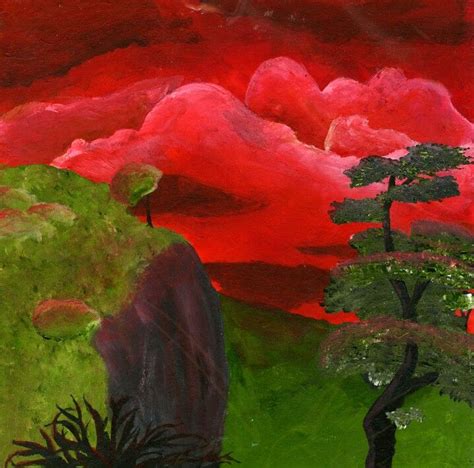 Landscape Painting By Lorienelf Red And Green Are Complementary Colors
