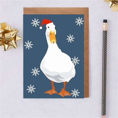 Christmas Duck Card Designed By Lorna Syson Free Uk Delivery