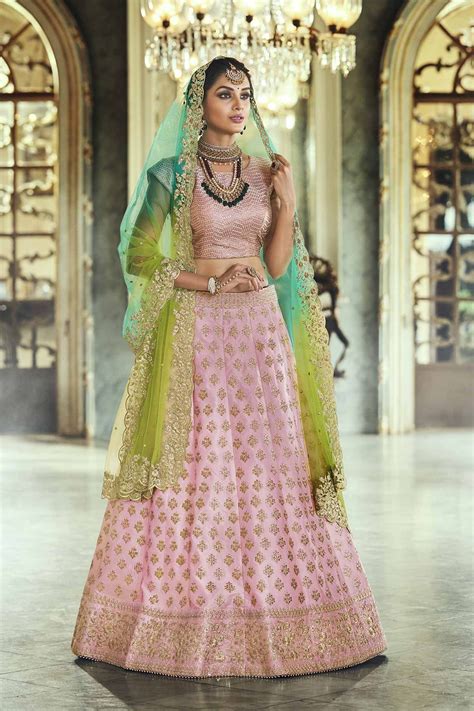 Satin, silk and lace wedding dress in soft pink found in tsr category 'sims 4 female formal'. Buy Light pink satin silk Indian wedding lehenga in UK ...