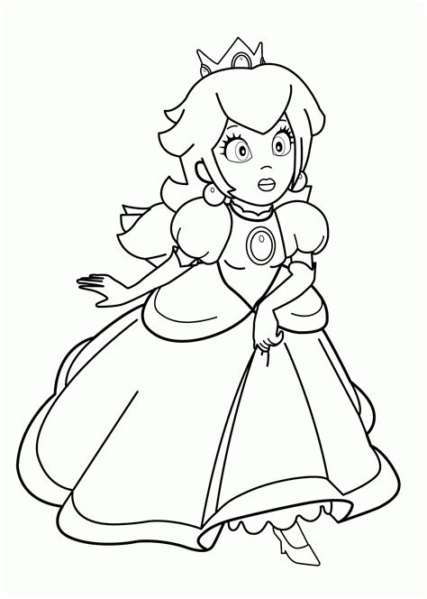 Mario coloring pages helps kids and adults love their favorite game characters even more. Supermario Princess coloring page for girls printable ...