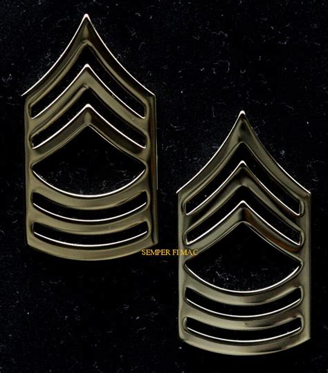 Two 2 Regulation Us Army Master Sergeant E8 Gold Lapel Hat Pin Msgt