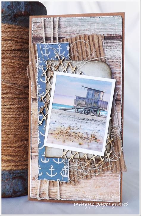Margyz Paper Games Crafty Cardmakers Challenge 194 Under The Sea Or At The Beach