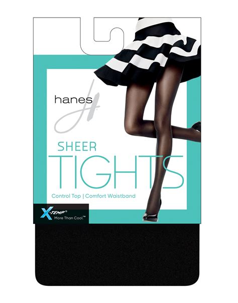 Hanes X Temp Sheer Control Top Tights With Comfort Waistband