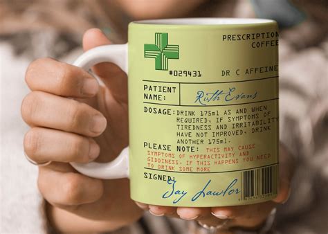Personalized Prescription Coffee Mug 11oz Ceramic Cup A Etsy
