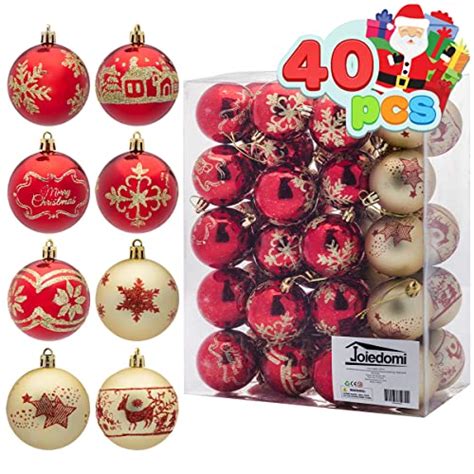 Upc Joiedomi Pcs Christmas Ornamentsball Ornaments With Contrast Color And