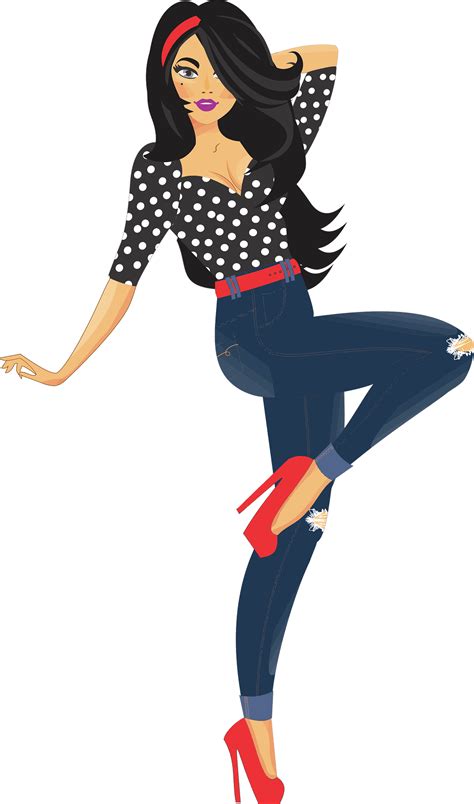 Vector Fashion Woman Transparent Background Png Mart