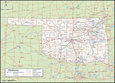 Oklahoma County Wall Map