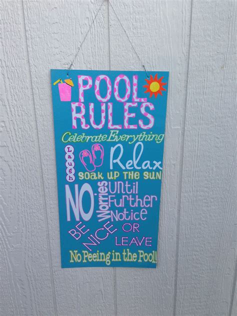 Who would not like to have a pool at home? Pool sign designed in cricut craft room. | Pool signs ...