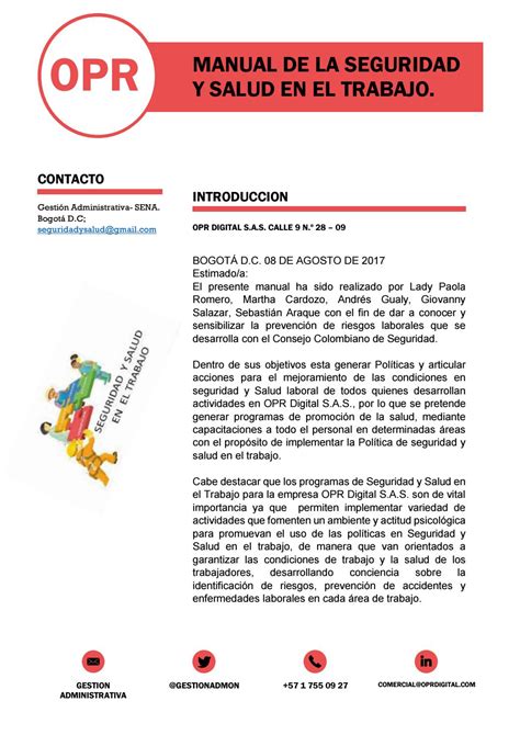 Manual De Seguridad Industrial Y Salud Ocupacional Kulturaupice