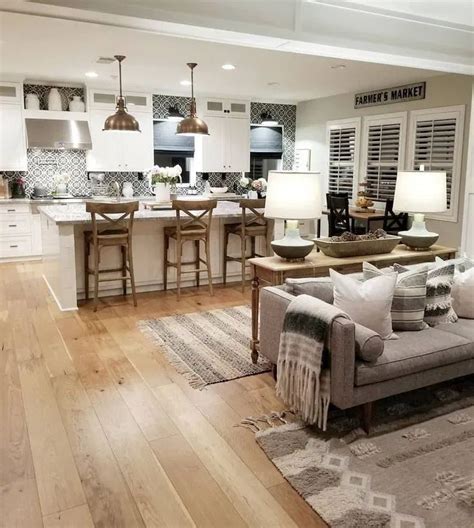 This contemporary kitchen offers an open concept with breakfast bar island adjacent to the living room with a sectional couch. 35+ Underrated Concerns on Kitchen Ideas Island | Open ...