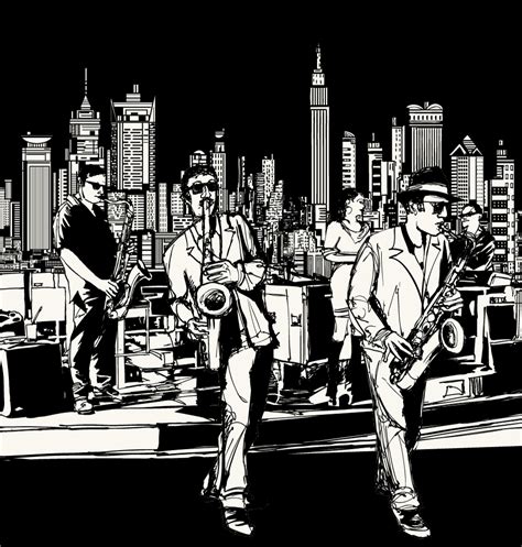 Jazz Band New York Wall Mural Wallpaper