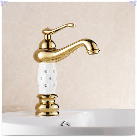 Especially for gold, we can't use any random ingredients since it can harm the materials. Gold Finish Bathroom Sink Faucet Design Single Lever Basin ...