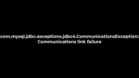 Java Com Mysql Jdbc Exceptions Jdbc Communicationsexception
