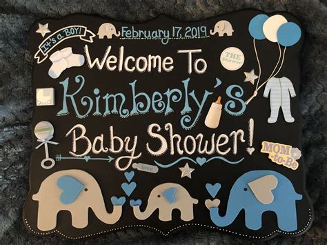Chalkboard Welcome Baby Shower Sign Welcome Baby Shower Sign Welcome