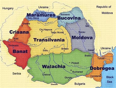 Ciudades Y Regiones De Rumanía Pueblos Rumanos Rumania Rumania