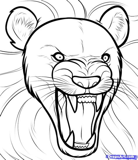 Roaring Lion Drawing At Getdrawings Free Download