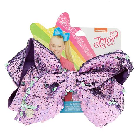 Jojo Siwa™ Large Reversible Sequin Hair Bow Purple Claires Us