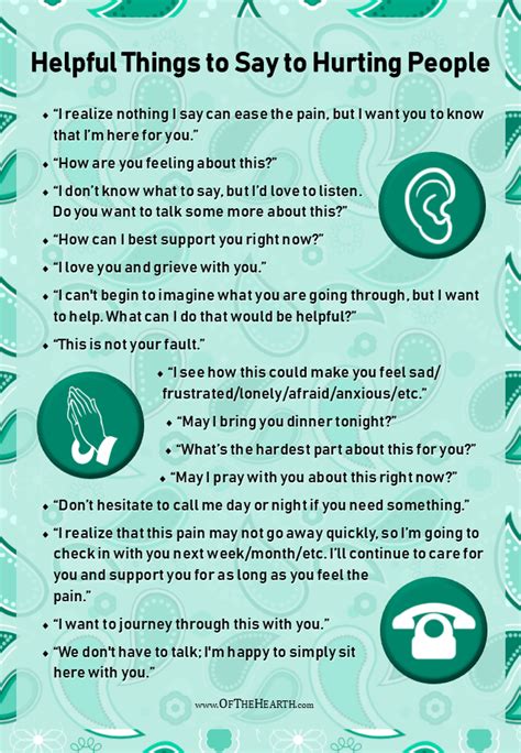 15 Helpful Things To Say To Hurting People