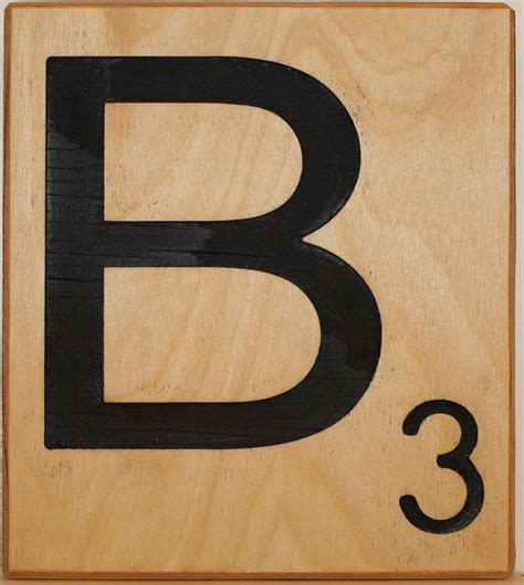 Scrabble Letter Tile Big Large Natural 5 X 55 B