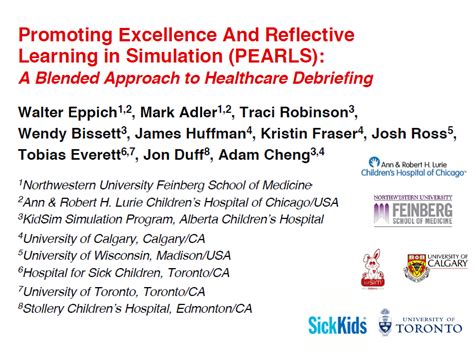 Promoting Excellence And Reflective Learning In Simulation Pearls A