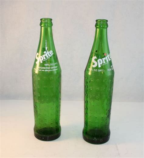 Vtg Sprite Soda Beverages Pop Bottles Dimpled Glass 16 oz Qty 2 | Pop bottles, Soda bottles, Sprite