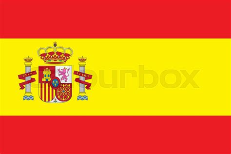 Spanien Flag Spansk Stock Vektor Colourbox