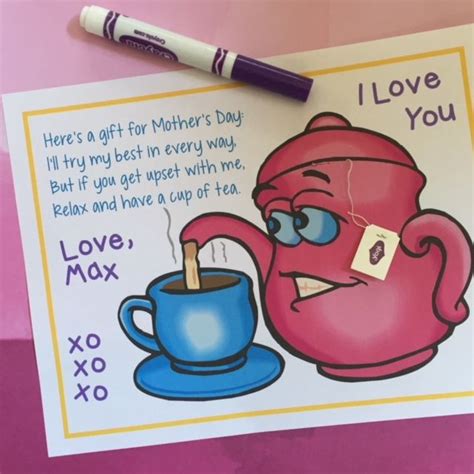 Mothers Day Teapot Card Diy Mothers Day Crafts Easy Crafts For